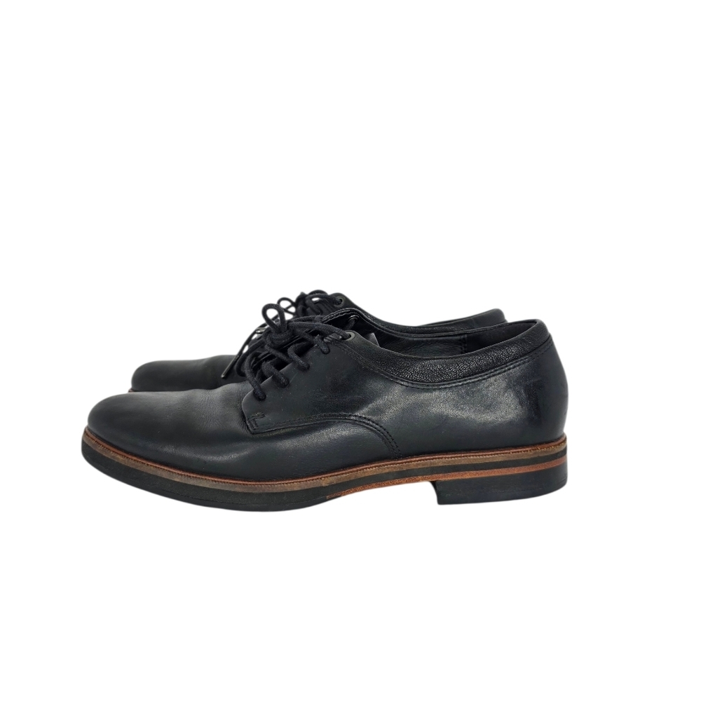 Clarks Frida Derby Classic Women's Shoes Black Leather Lace Up Round Toe Size 7M